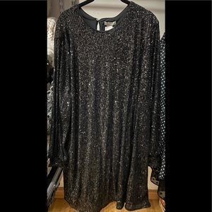 H&M dress black sequin dress XXL